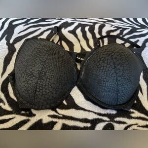 Super Rare Blackheart Snake Print Heart Push-up Bra. Y2K. Hot Topic. Emo. Goth.